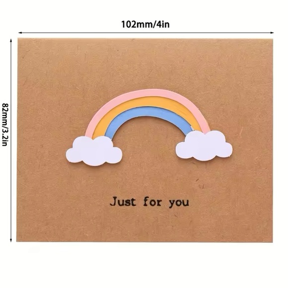 Greeting cards gift envelopes set 10 card set new rainbow flower - Picture 6 of 6